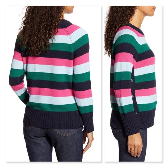 1901 Side Button Striped Sweater sz  Small - Picture 2 of 13